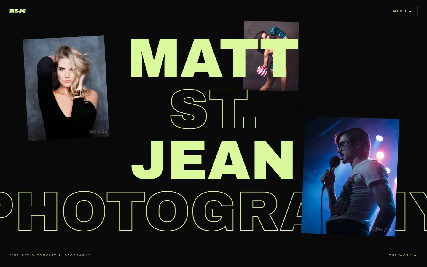 PhotoSaint demo portfolio for a photographer